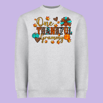 One Thankful Grammy Heavyweight Sweatshirt Designed By Jahusdesignshop