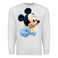 Oatmeal Heather baby micke  mouse Premium Sweatshirt - linhVisuals