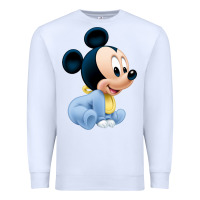 White baby micke  mouse Premium Sweatshirt - linhVisuals
