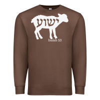Chestnut isaiah 53 lamb yeshua jesus t shirt Premium Sweatshirt - linhVisuals