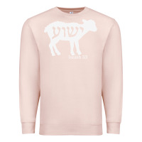Pale Pink isaiah 53 lamb yeshua jesus t shirt Premium Sweatshirt - linhVisuals