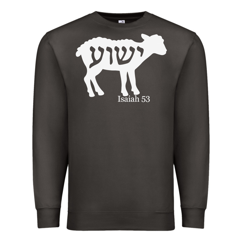 Isaiah 53 Lamb Yeshua Jesus T Shirt Premium Sweatshirt by linhVisuals | Teevron