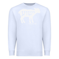 White isaiah 53 lamb yeshua jesus t shirt Premium Sweatshirt - linhVisuals