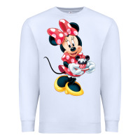 White minni mouse Premium Sweatshirt - linhVisuals
