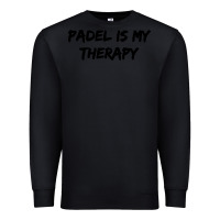 Black padel is my therapy Premium Sweatshirt - linhVisuals