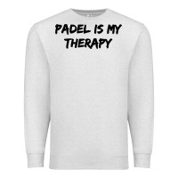 Oatmeal Heather padel is my therapy Premium Sweatshirt - linhVisuals