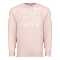 Pale Pink retro edm wait for the drop house dj trance wash t shirt Premium Sweatshirt - linhVisuals