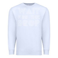 White retro edm wait for the drop house dj trance wash t shirt Premium Sweatshirt - linhVisuals