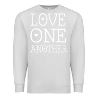 Dove Grey love one another jesus quote christian t shirt Premium Sweatshirt - linhVisuals
