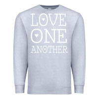 Heather Grey love one another jesus quote christian t shirt Premium Sweatshirt - linhVisuals