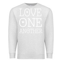 Oatmeal Heather love one another jesus quote christian t shirt Premium Sweatshirt - linhVisuals