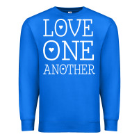 True Royal love one another jesus quote christian t shirt Premium Sweatshirt - linhVisuals