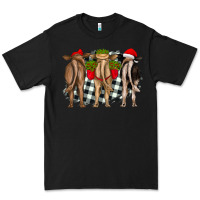 Black christmas heifers back view Premium Tee - RanaPortraitStore