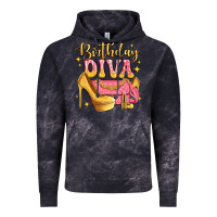 Cloud Black birthday diva pink and gold glitter Vintage Hoodie - LillyAllenDesigns