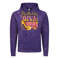 Cloud Purple birthday diva pink and gold glitter Vintage Hoodie - LillyAllenDesigns
