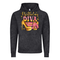 Vintage Black birthday diva pink and gold glitter Vintage Hoodie - LillyAllenDesigns