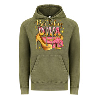 Vintage Olive birthday diva pink and gold glitter Vintage Hoodie - LillyAllenDesigns