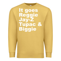 Antique Gold it goes reggie jay Premium Sweatshirt - linhVisuals
