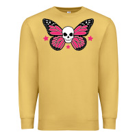 Antique Gold butterfly skull Premium Sweatshirt - linhVisuals