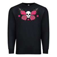 Black butterfly skull Premium Sweatshirt - linhVisuals