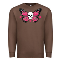 Chestnut butterfly skull Premium Sweatshirt - linhVisuals