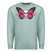 Seafoam butterfly skull Premium Sweatshirt - linhVisuals