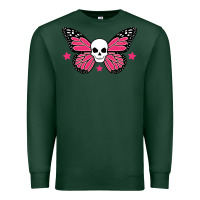 Sports Green butterfly skull Premium Sweatshirt - linhVisuals