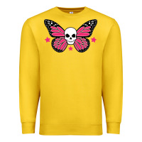 Lemon butterfly skull Premium Sweatshirt - linhVisuals