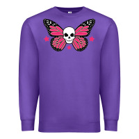 Purple butterfly skull Premium Sweatshirt - linhVisuals