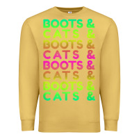 Antique Gold edm rave shirt  boots and cats gift Premium Sweatshirt - linhVisuals