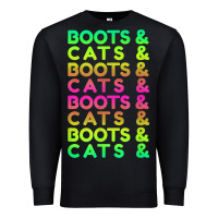 Black edm rave shirt  boots and cats gift Premium Sweatshirt - linhVisuals