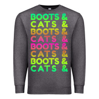 Charcoal Heather edm rave shirt  boots and cats gift Premium Sweatshirt - linhVisuals