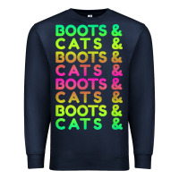 Navy edm rave shirt  boots and cats gift Premium Sweatshirt - linhVisuals