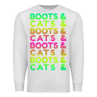Oatmeal Heather edm rave shirt  boots and cats gift Premium Sweatshirt - linhVisuals