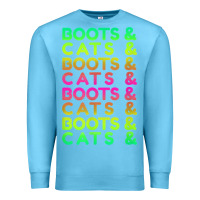 Ocean Blue edm rave shirt  boots and cats gift Premium Sweatshirt - linhVisuals