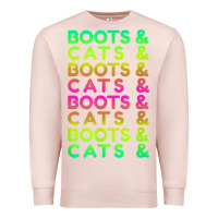 Pale Pink edm rave shirt  boots and cats gift Premium Sweatshirt - linhVisuals