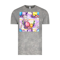 Cloud Rock Easter Eggs With Flowers Seamless Pattern Vintage Tee - BundleAndBundleShop