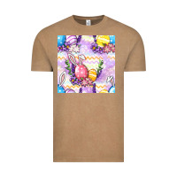 Vintage Coffee Easter Eggs With Flowers Seamless Pattern Vintage Tee - BundleAndBundleShop