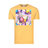 Vintage Mustard Easter Eggs With Flowers Seamless Pattern Vintage Tee - BundleAndBundleShop
