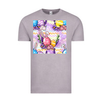 Vintage Zinc Easter Eggs With Flowers Seamless Pattern Vintage Tee - BundleAndBundleShop