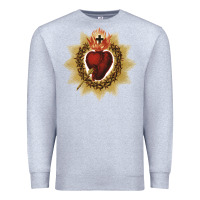 Heather Grey sacred heart of jesus catholic devotion t shirt Premium Sweatshirt - linhVisuals