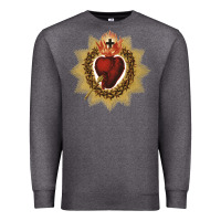 Charcoal Heather sacred heart of jesus catholic devotion t shirt Premium Sweatshirt - linhVisuals