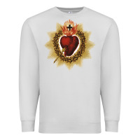 Dove Grey sacred heart of jesus catholic devotion t shirt Premium Sweatshirt - linhVisuals