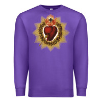 Purple sacred heart of jesus catholic devotion t shirt Premium Sweatshirt - linhVisuals