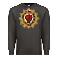 Smoke sacred heart of jesus catholic devotion t shirt Premium Sweatshirt - linhVisuals
