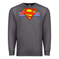 Charcoal Heather tshirt my superhero is jesus, faith love god shirt t shirt Premium Sweatshirt - linhVisuals