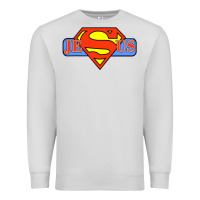 Dove Grey tshirt my superhero is jesus, faith love god shirt t shirt Premium Sweatshirt - linhVisuals