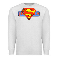 Oatmeal Heather tshirt my superhero is jesus, faith love god shirt t shirt Premium Sweatshirt - linhVisuals