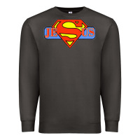 Smoke tshirt my superhero is jesus, faith love god shirt t shirt Premium Sweatshirt - linhVisuals
