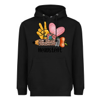 Black peace love headstent Heavyweight Hoodie - JahusDesignShop